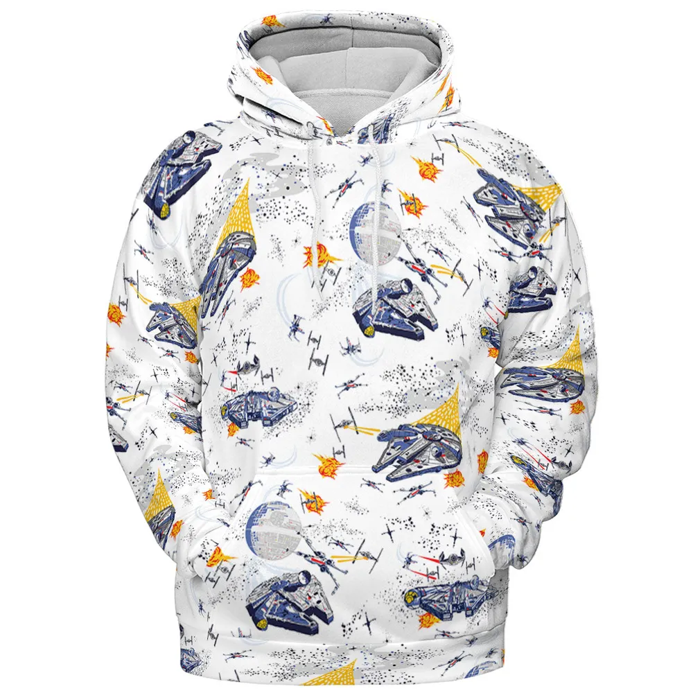 Millennium Falcon Patterns Star Wars All-over Print Hoodie - 3