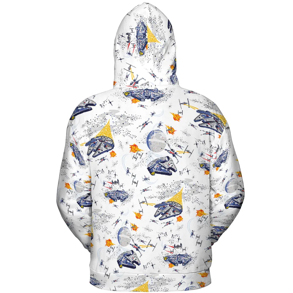 Millennium Falcon Patterns Star Wars All-over Print Hoodie - 5