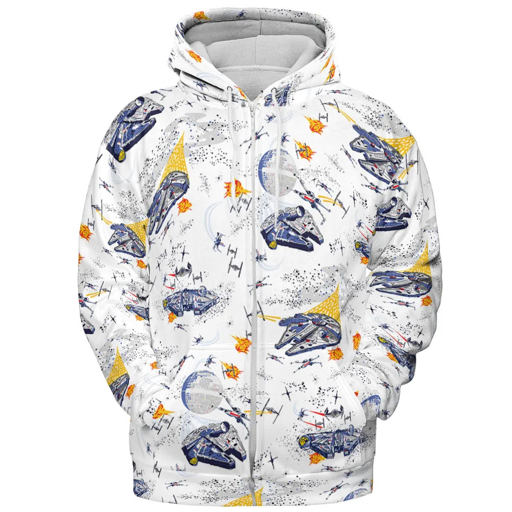 Millennium Falcon Patterns Star Wars All-over Print Hoodie - 4
