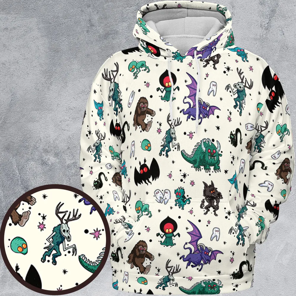 Cryptids of the Americas Cryptozoology Cryptids Monster All-over Print Hoodie - 2