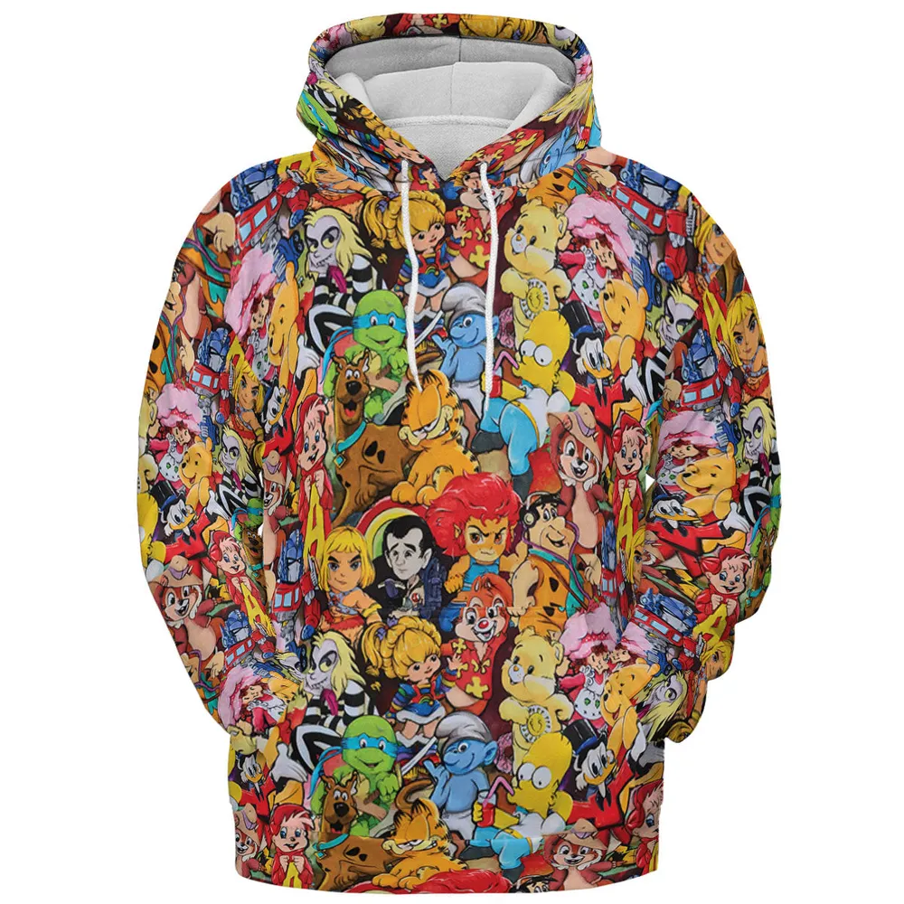 Old Cartoon Characters All-over Print Hoodie - 3