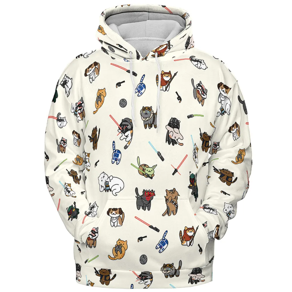 Star Wars Characters As Cats All-over Print Hoodie - 3