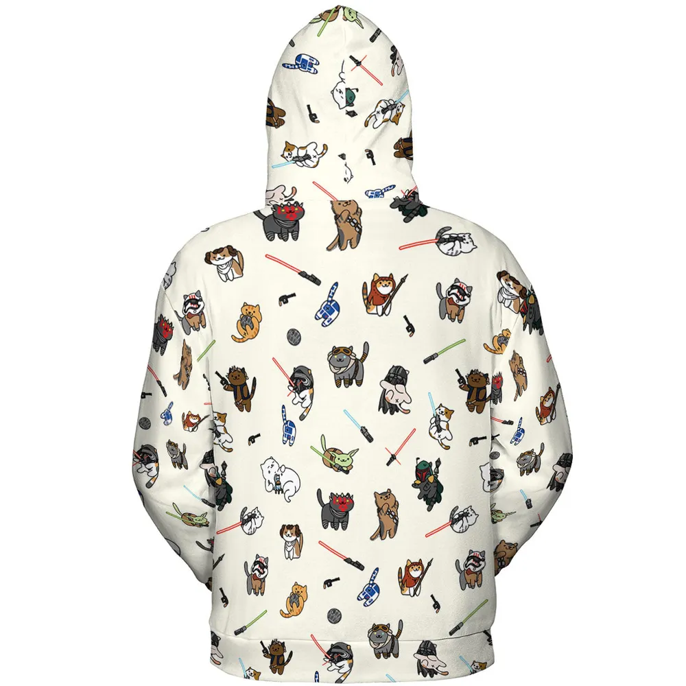 Star Wars Characters As Cats All-over Print Hoodie - 5