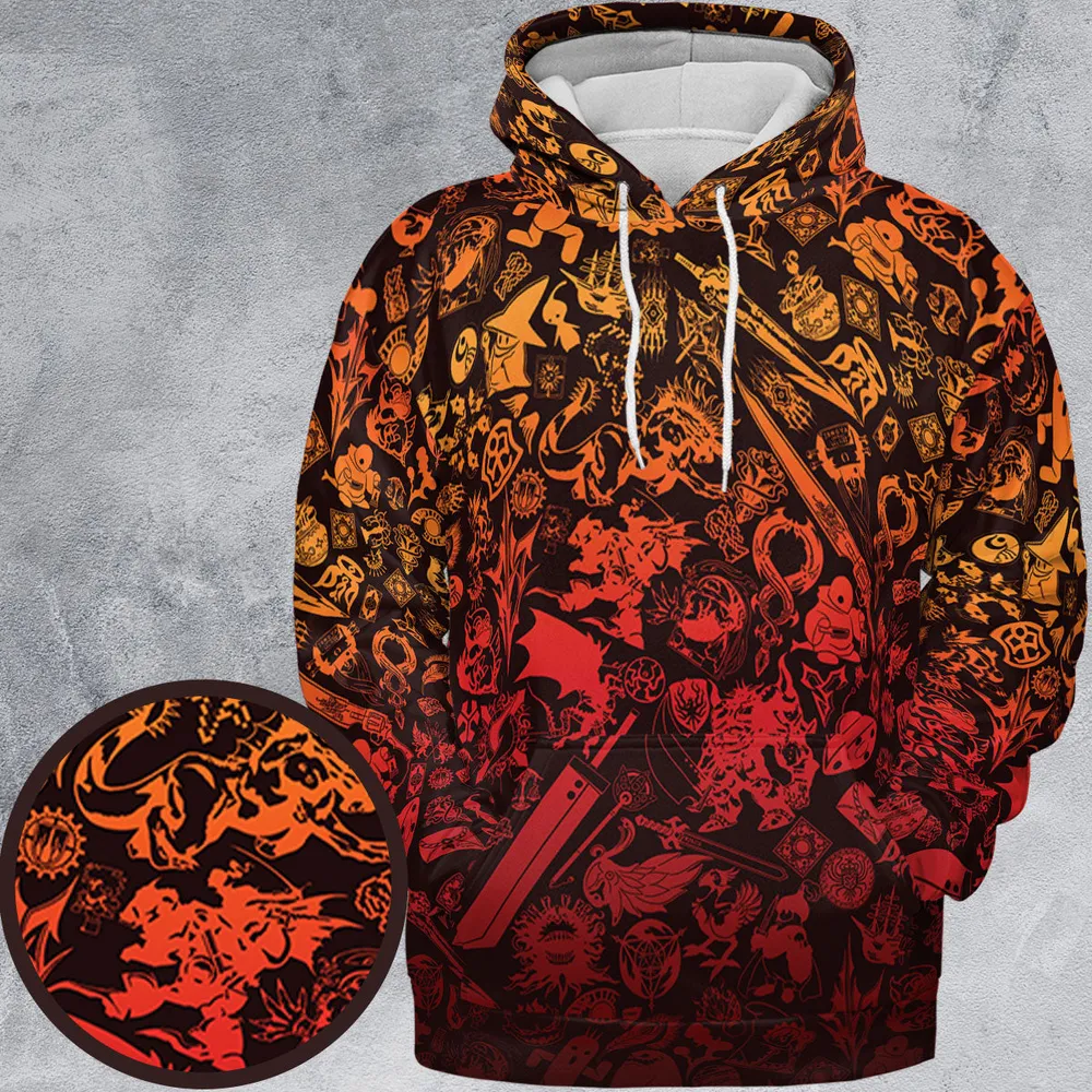 Red Moggle Final Fantasy All-over Print Hoodie - 2