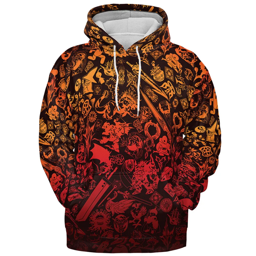 Red Moggle Final Fantasy All-over Print Hoodie - 3