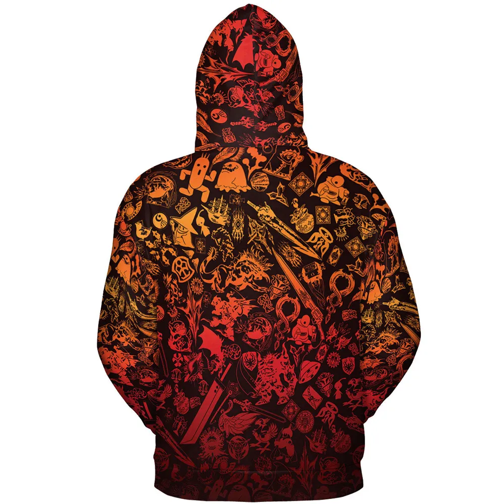 Red Moggle Final Fantasy All-over Print Hoodie - 5