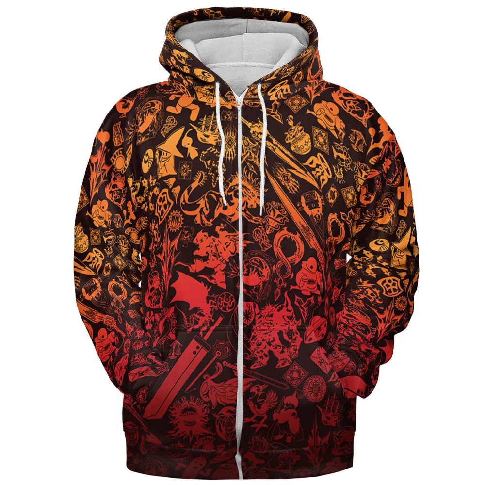 Red Moggle Final Fantasy All-over Print Hoodie - 4