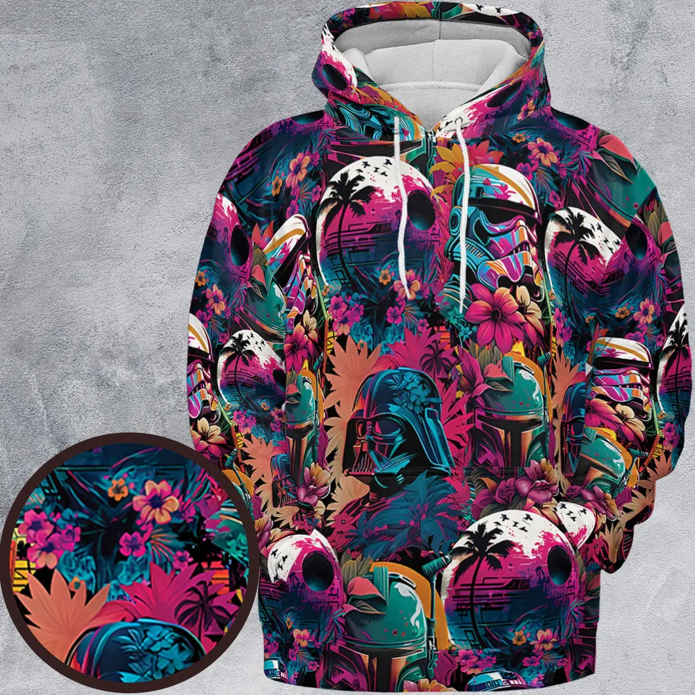 Star Wars Synthwave All-over Print Hoodie - 2