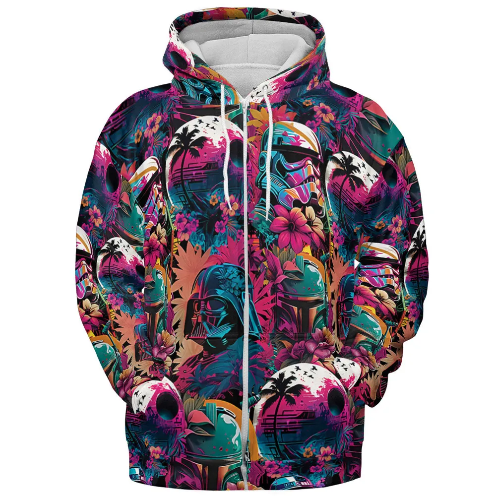 Star Wars Synthwave All-over Print Hoodie - 4