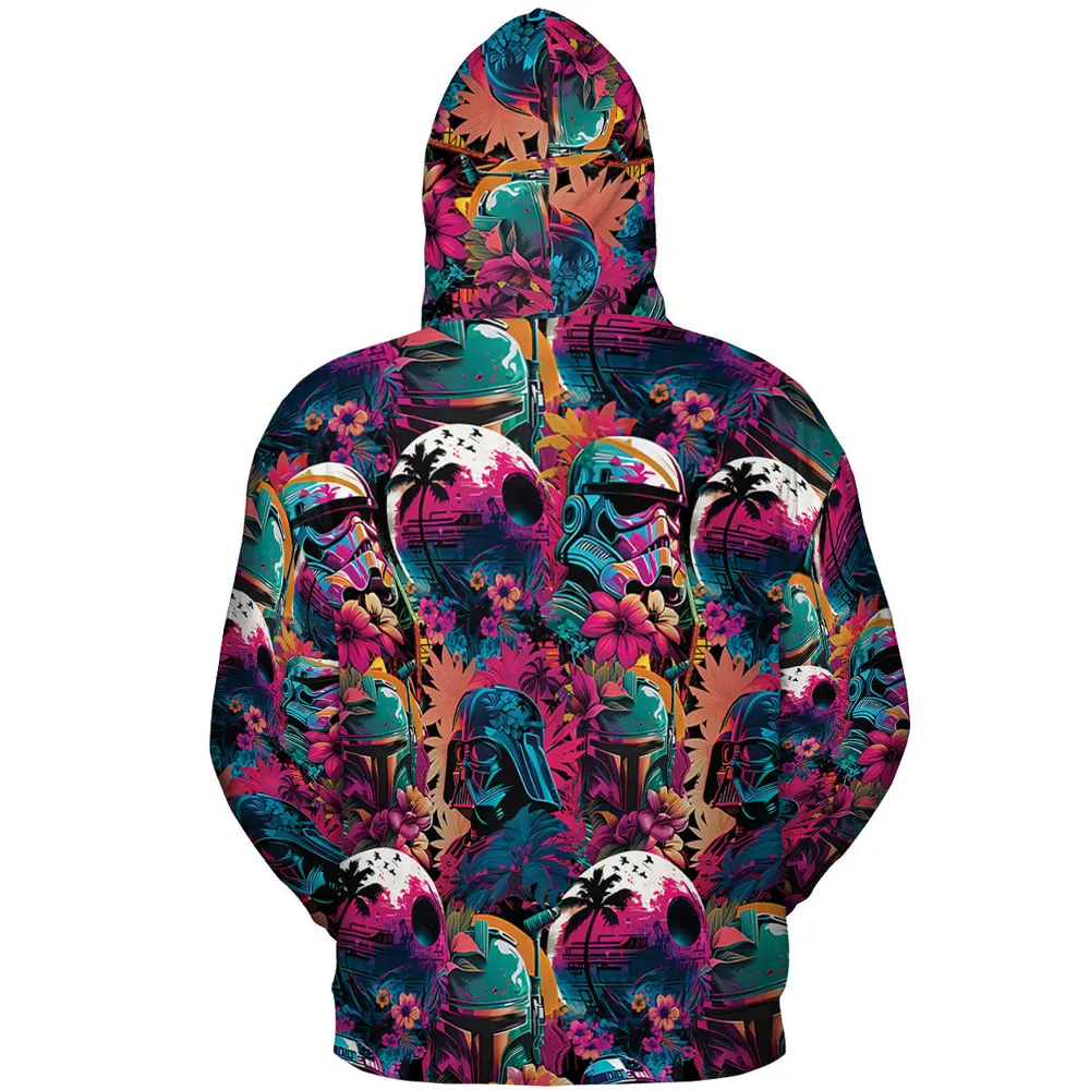 Star Wars Synthwave All-over Print Hoodie - 5