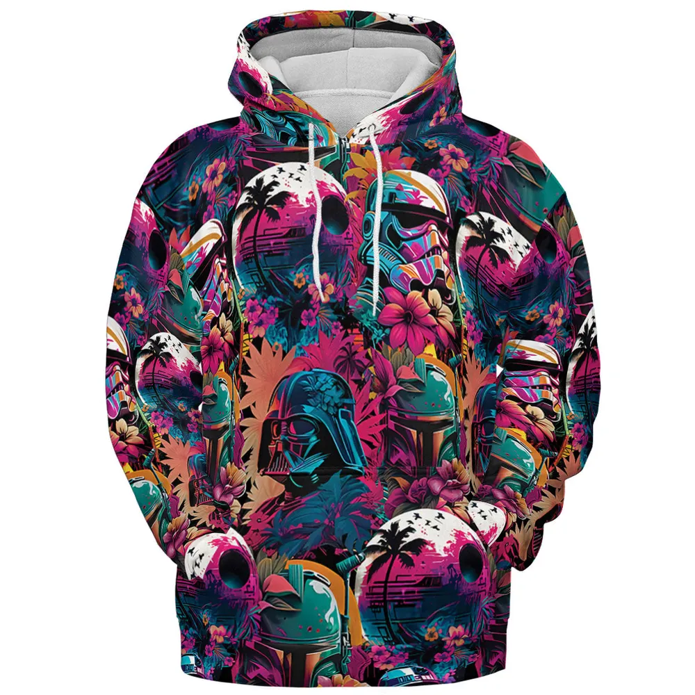 Star Wars Synthwave All-over Print Hoodie - 3