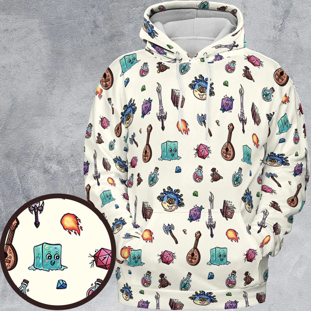 RPG Classics Pack DnD All-over Print Hoodie - 2