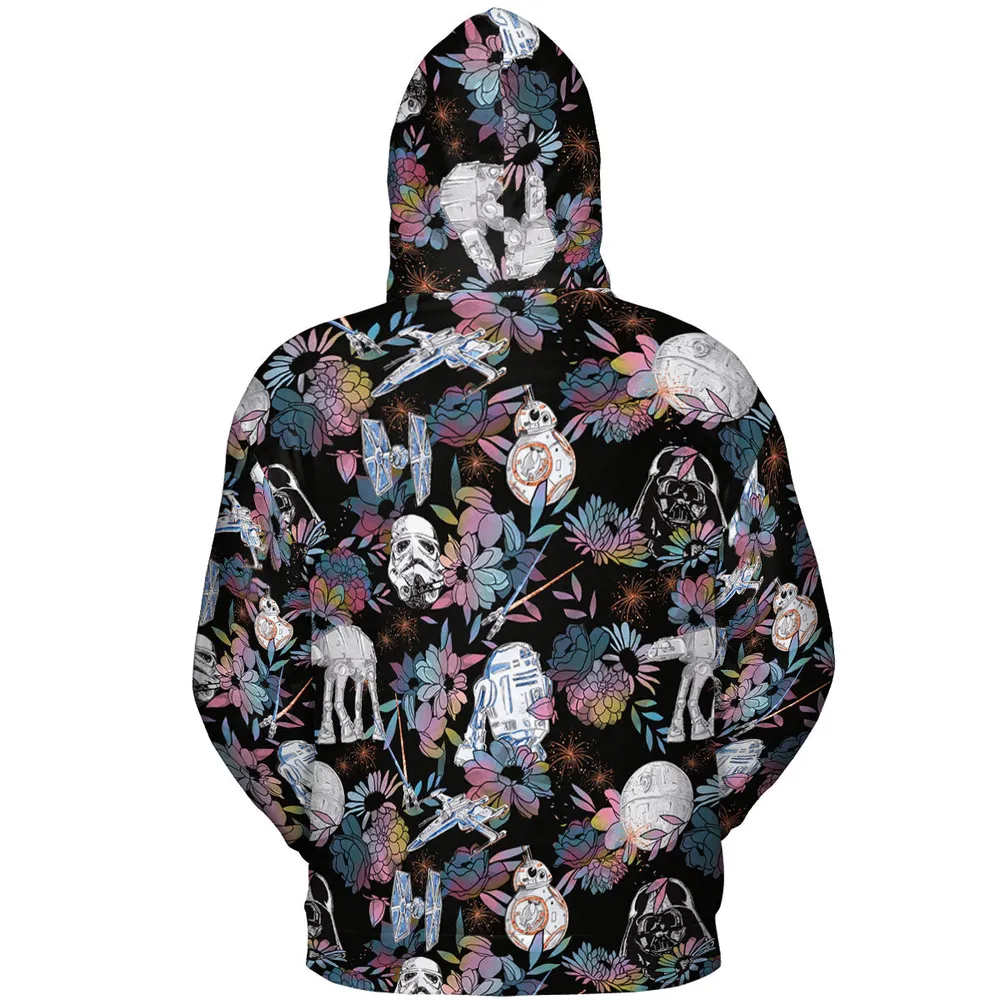 Floral Wars Dark Side Star Wars Pattern All-over Print Hoodie - 5