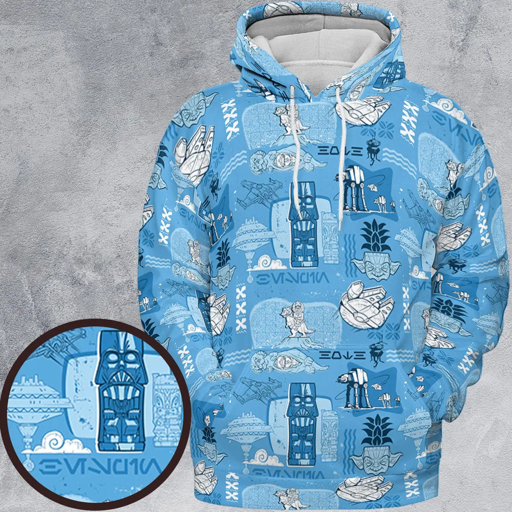 Dark Side Star Wars Tiki Shack All-over Print Hoodie - 2