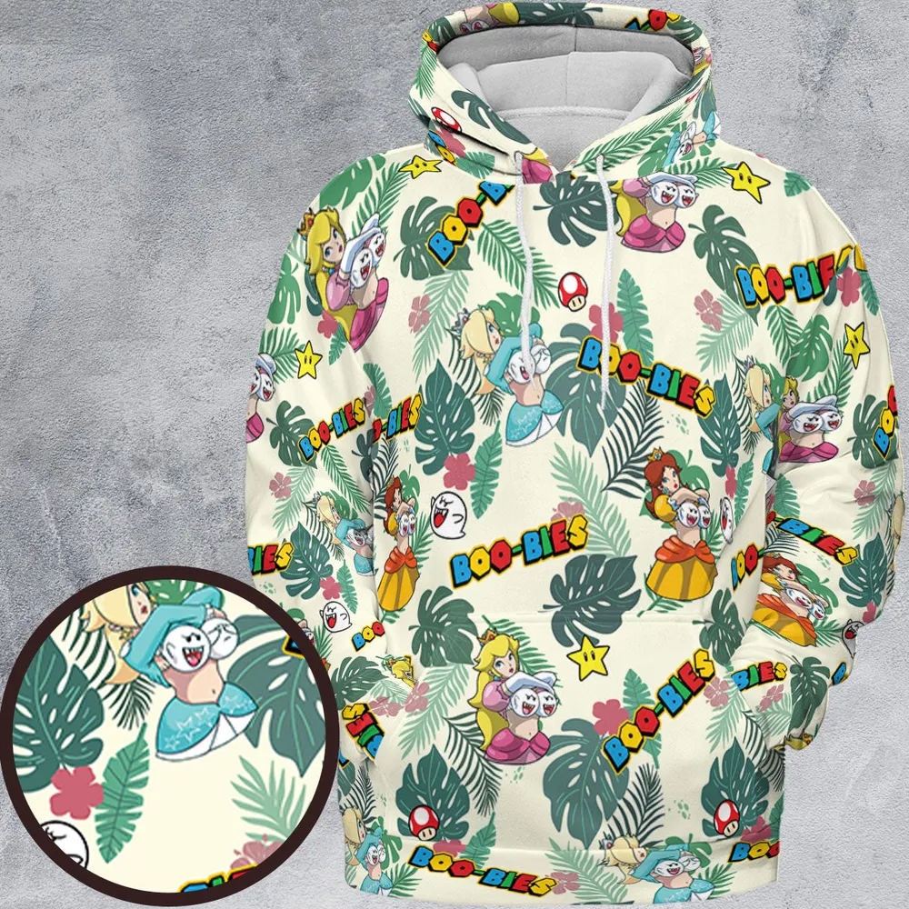 Super Mario Boo-Bies Pattern All-over Print Hoodie - 2