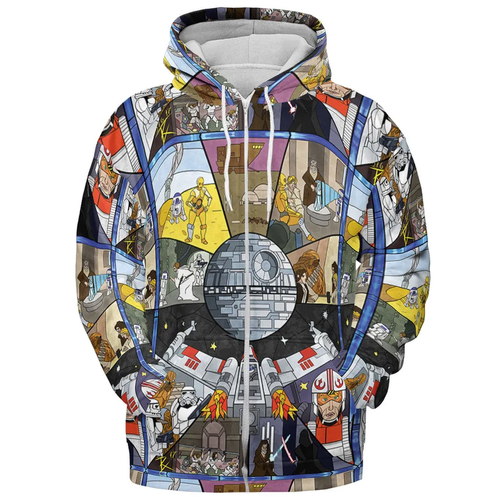 Stained Glass Star Wars All-over Print Hoodie - 4