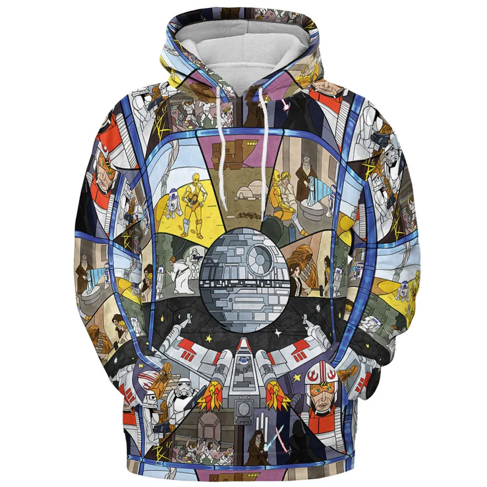 Stained Glass Star Wars All-over Print Hoodie - 3