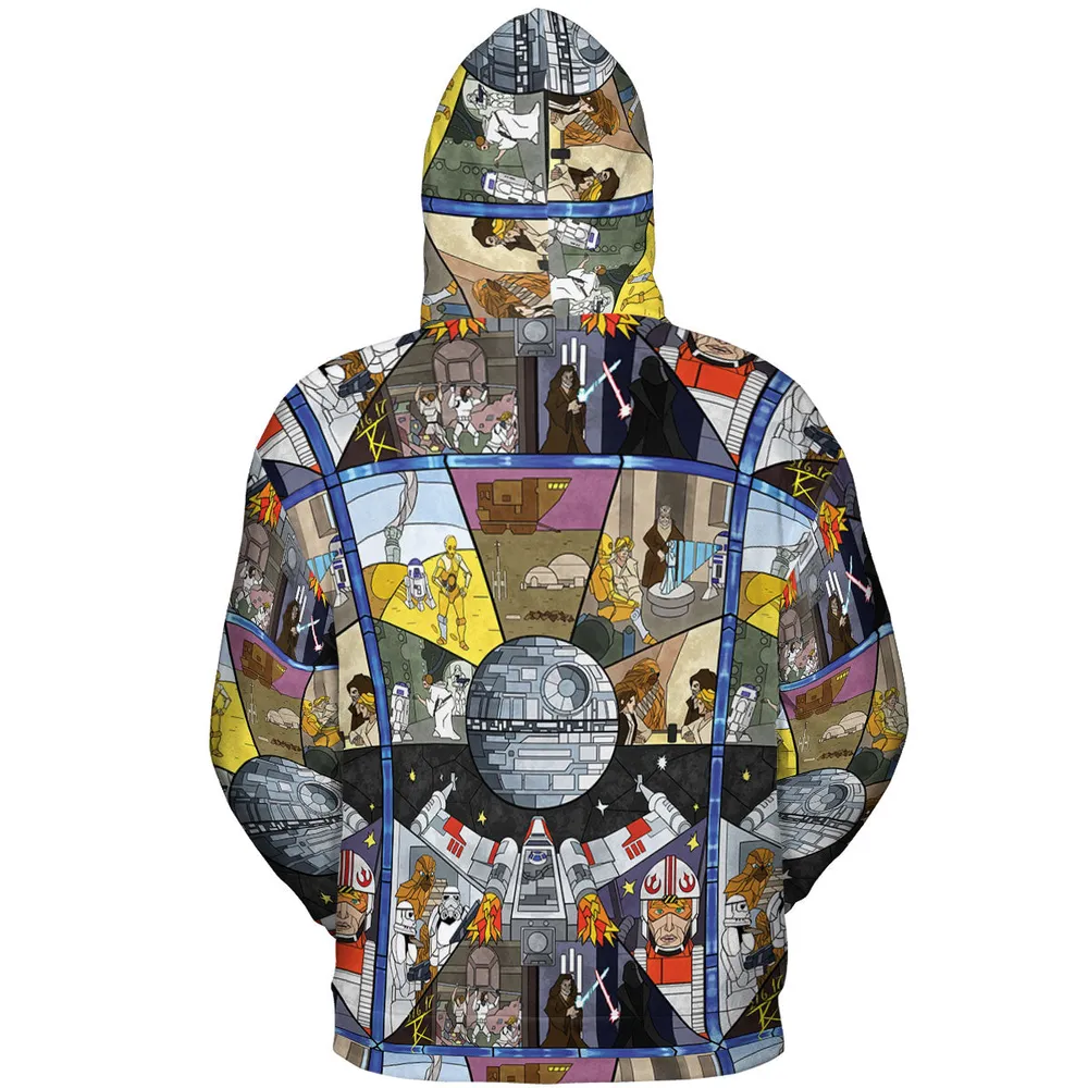 Stained Glass Star Wars All-over Print Hoodie - 5