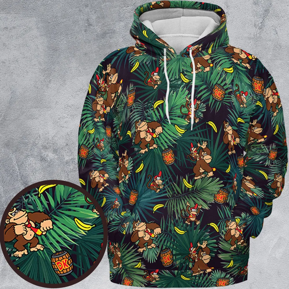 Donkey Kong Nintendo Video Games All-over Print Hoodie - 2