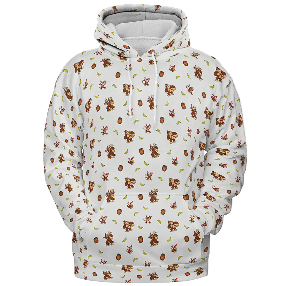 Nintendo Donkey Kong Characters Pattern All-over Print Hoodie - 3