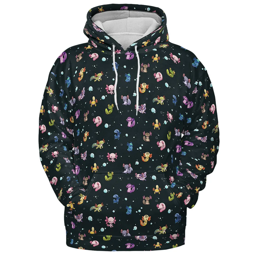 Axolotls Of The World Pattern All-over Print Hoodie - 3