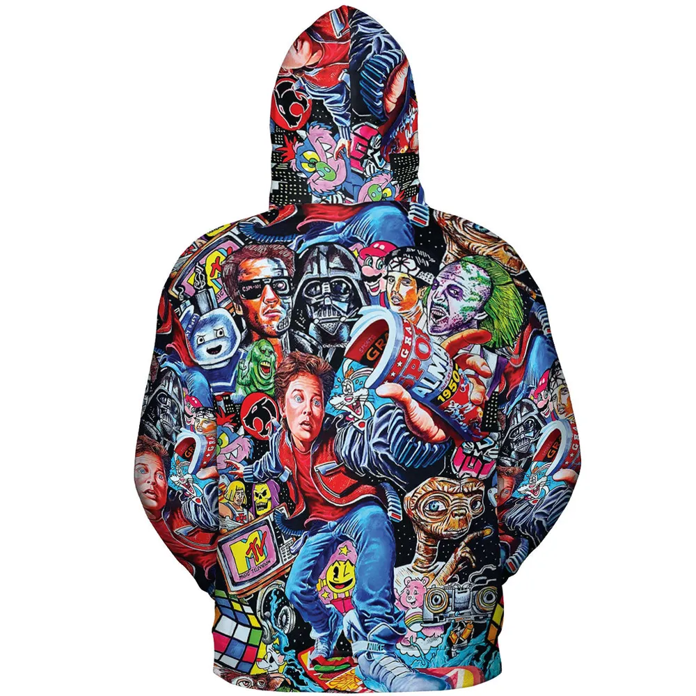Back To The 80s Pop Culture 80s Movies Characters All-over Print Hoodie - 5