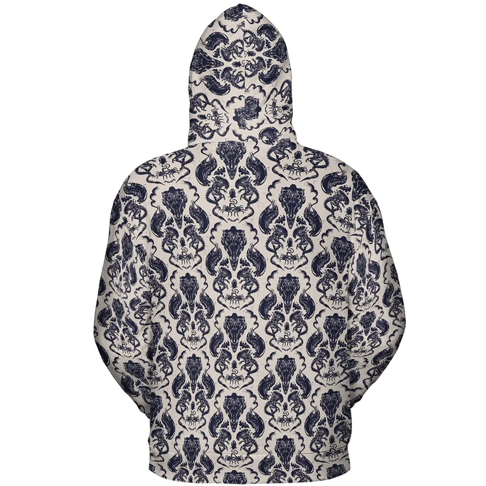 Alien Xenomorph Pattern All-over Print Hoodie - 5