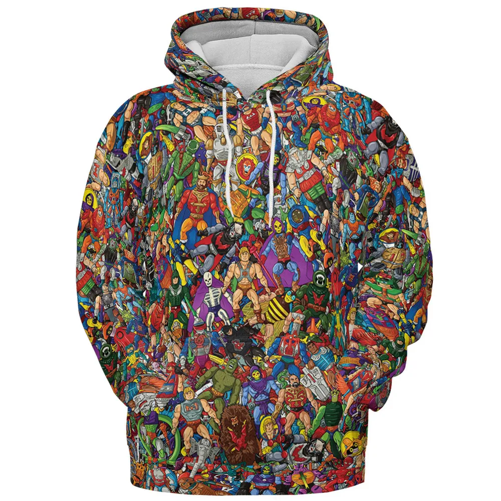 MOTU's Characters Figure Pattern He-man and The Masters of The Universe All-over Print Hoodie - 3