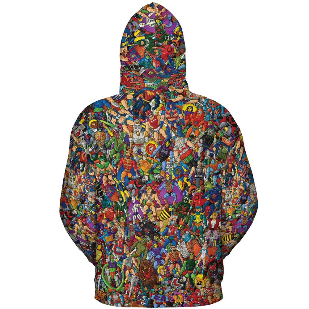 MOTU's Characters Figure Pattern He-man and The Masters of The Universe All-over Print Hoodie - 5