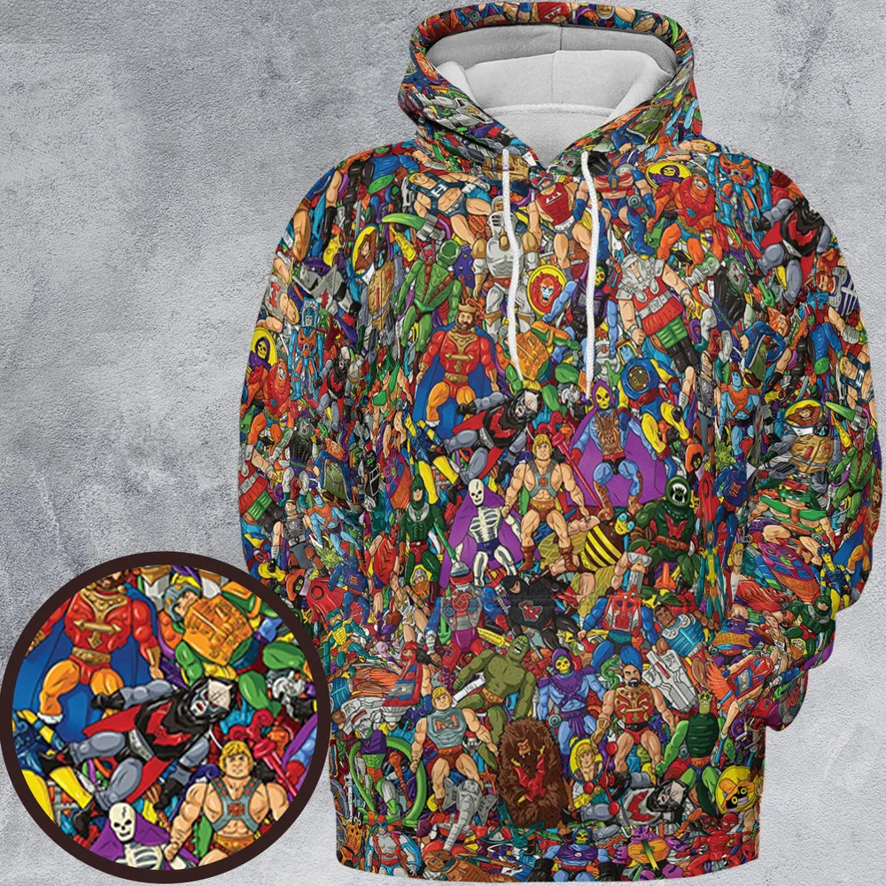 MOTU's Characters Figure Pattern He-man and The Masters of The Universe All-over Print Hoodie - 2