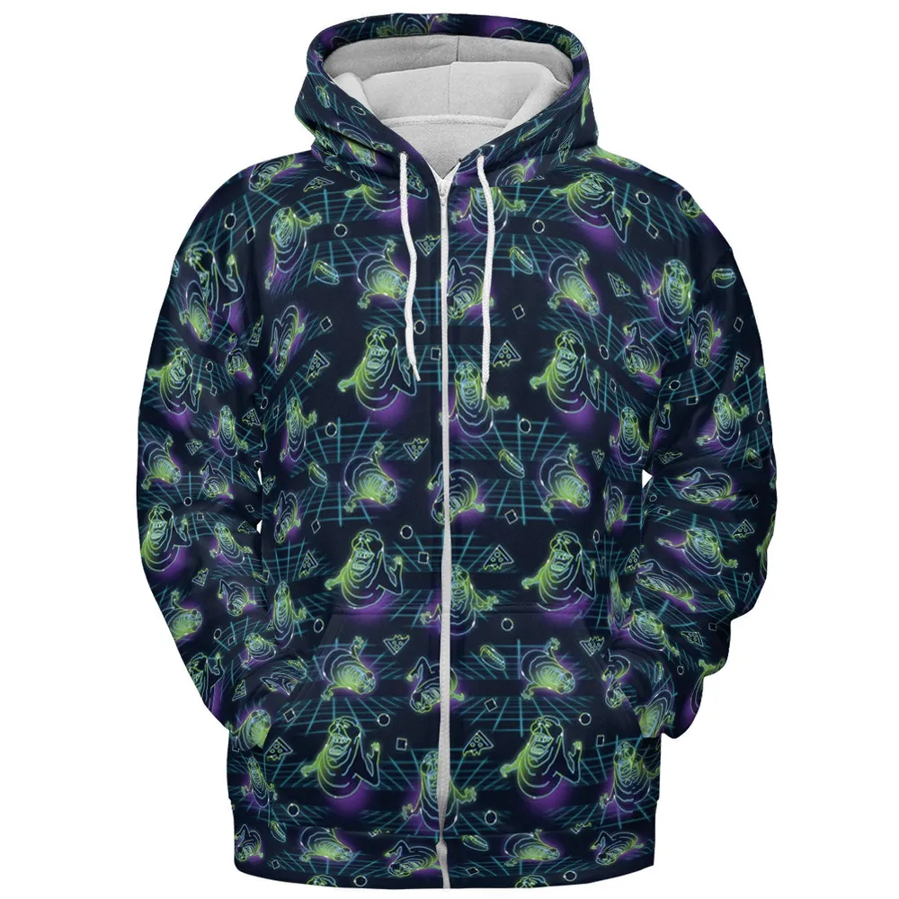 The Real Ghostbusters Slimer Classics Retro All-over Print Hoodie - 4