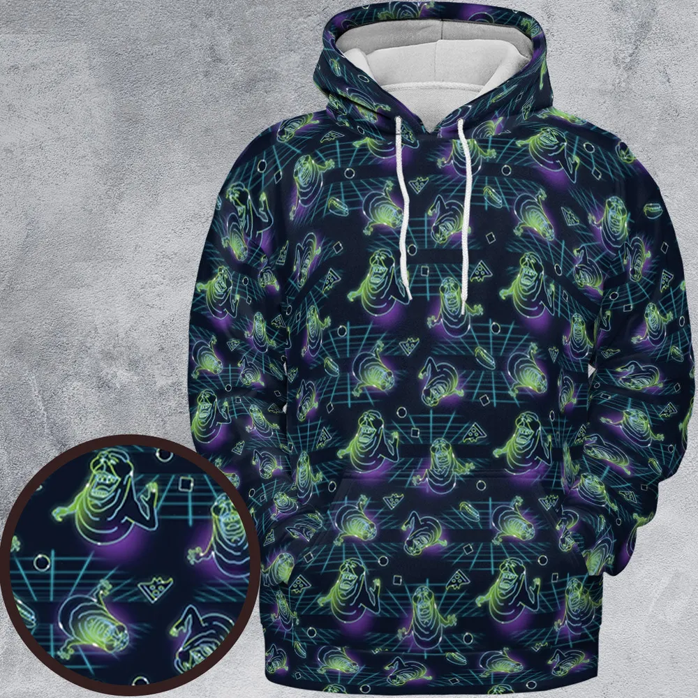 The Real Ghostbusters Slimer Classics Retro All-over Print Hoodie - 2