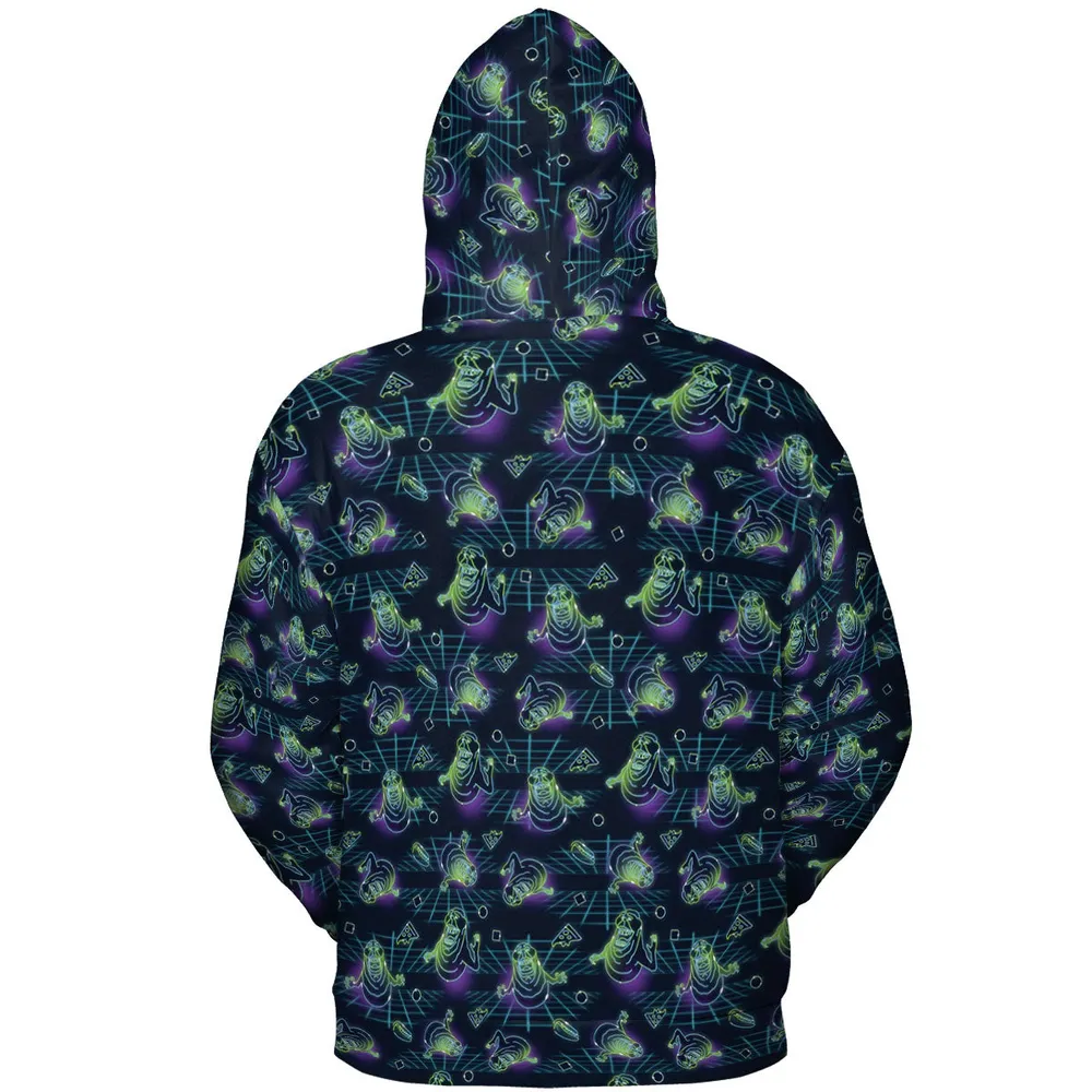 The Real Ghostbusters Slimer Classics Retro All-over Print Hoodie - 5