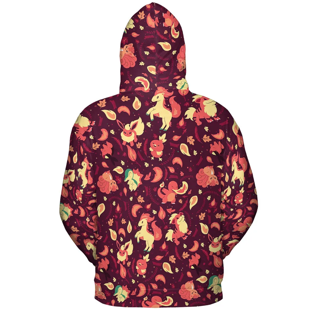 Fire Pokemon Pattern All-over Print Hoodie - 5