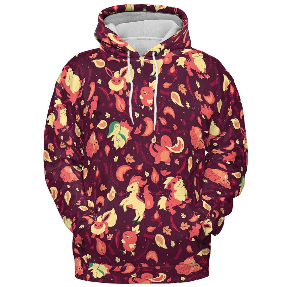 Fire Pokemon Pattern All-over Print Hoodie - 3