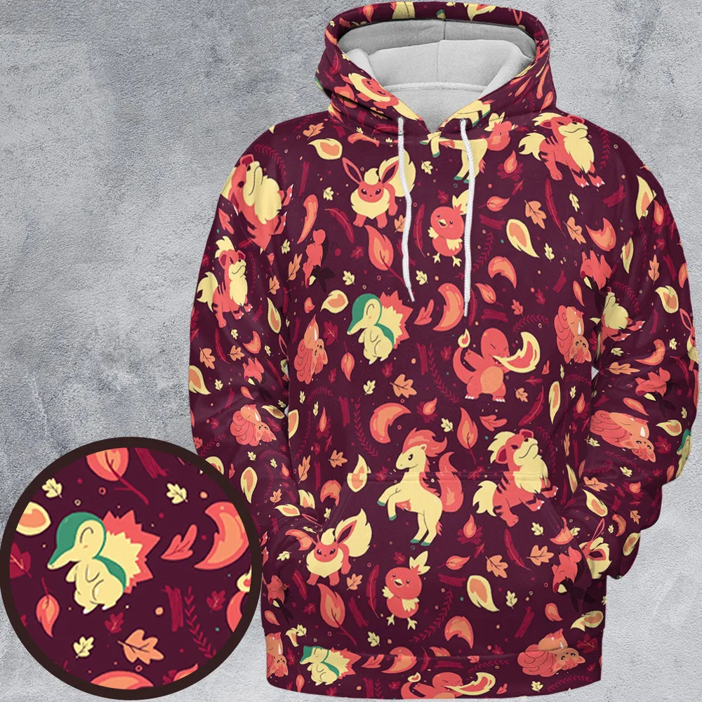 Fire Pokemon Pattern All-over Print Hoodie - 2