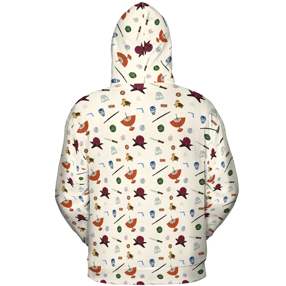 Avatar The Last Airbender Medley Pattern All-over Print Hoodie - 5