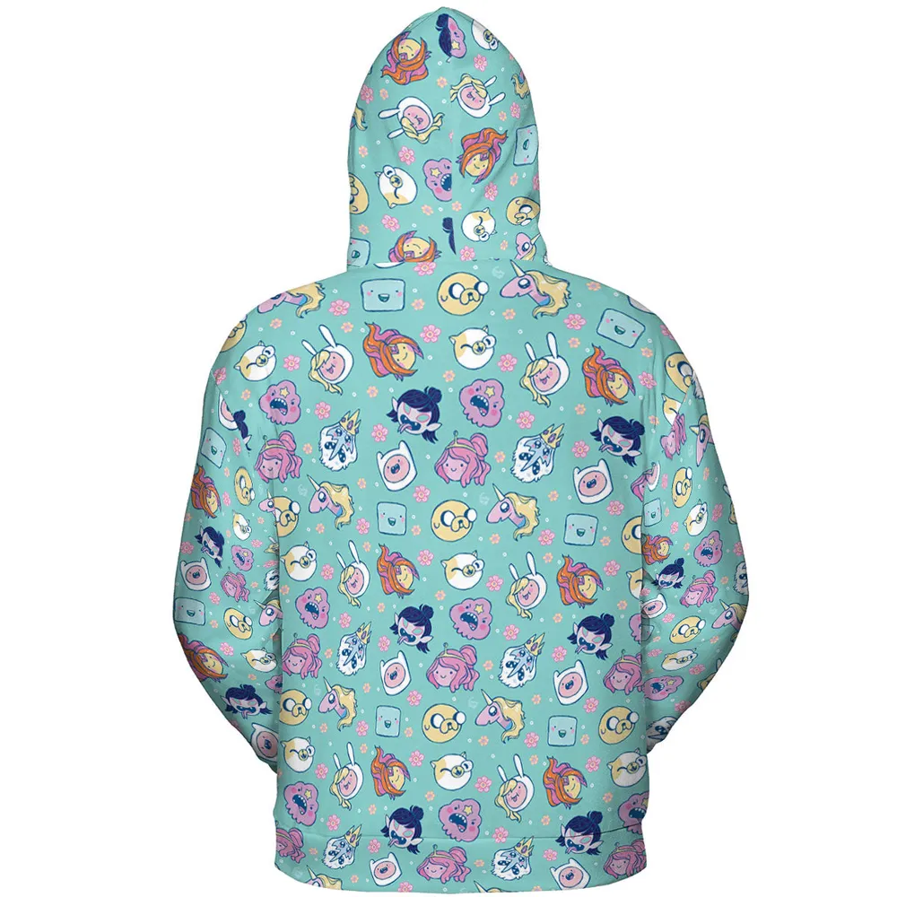 Adventure Time Floral Pattern All-over Print Hoodie - 5