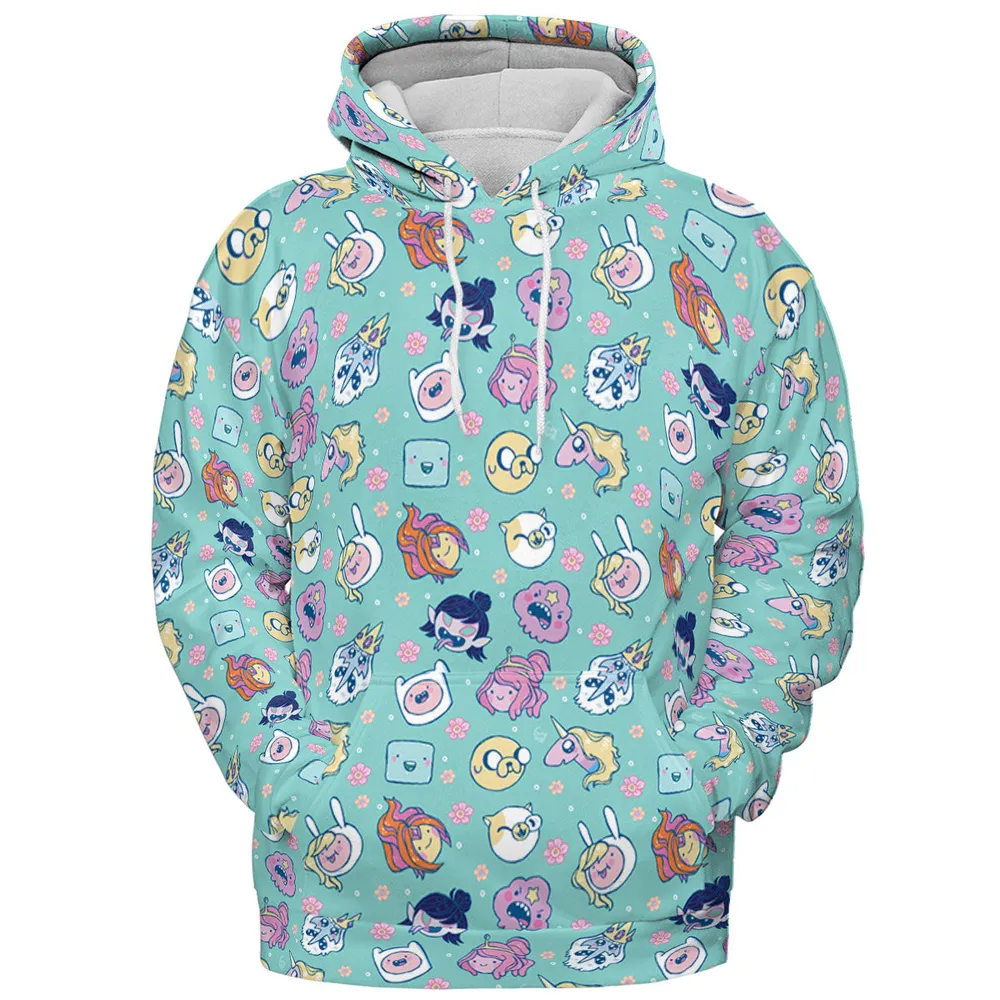 Adventure Time Floral Pattern All-over Print Hoodie - 3