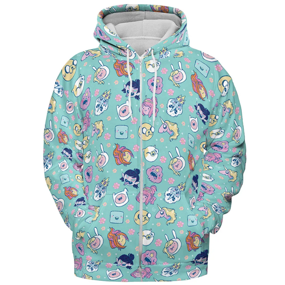 Adventure Time Floral Pattern All-over Print Hoodie - 4