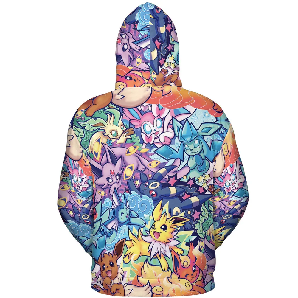 Evolutionary line of Eevee Pokemon All-over Print Hoodie - 5