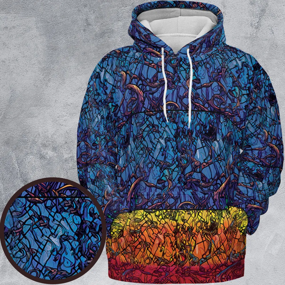 Stained Glass Cthulhu H.P Lovecraft All-over Print Hoodie - 2