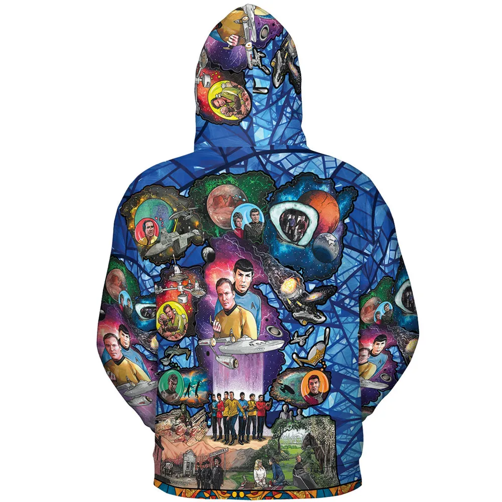 The Beginning Star Trek Pattern All-over Print Hoodie - 5