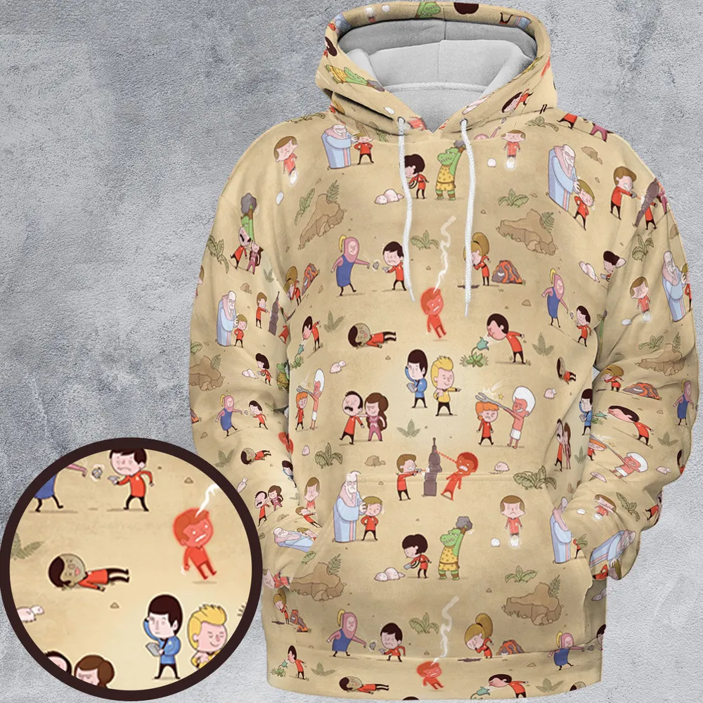 Pyramid America Star Trek Characters All-over Print Hoodie - 2