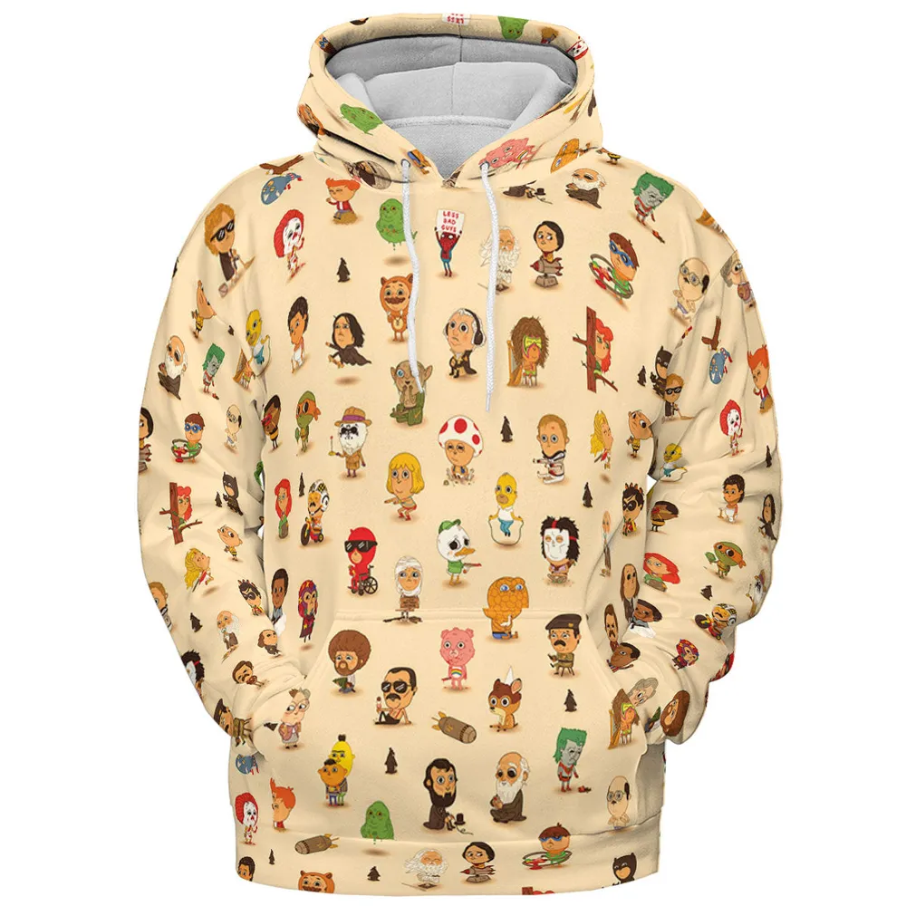 Mini Famous Characters All-over Print Hoodie - 3