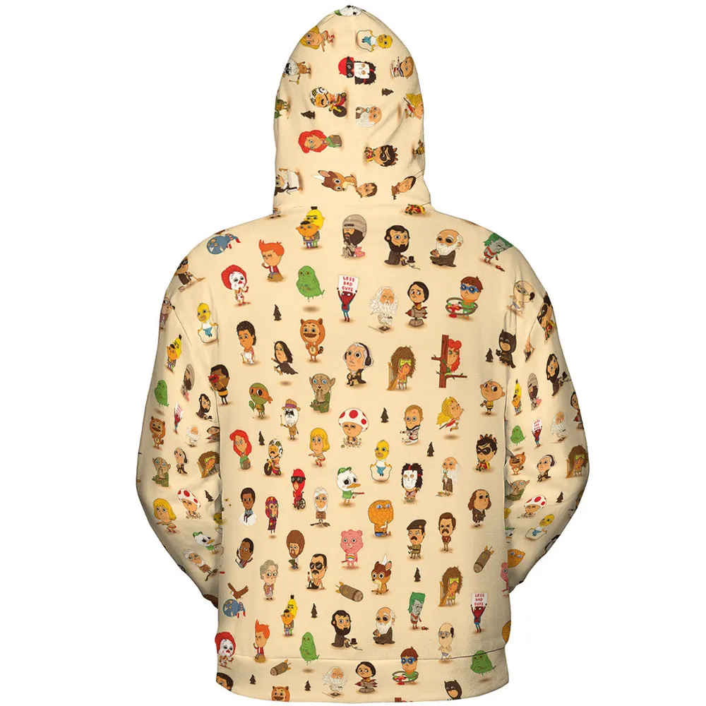 Mini Famous Characters All-over Print Hoodie - 5