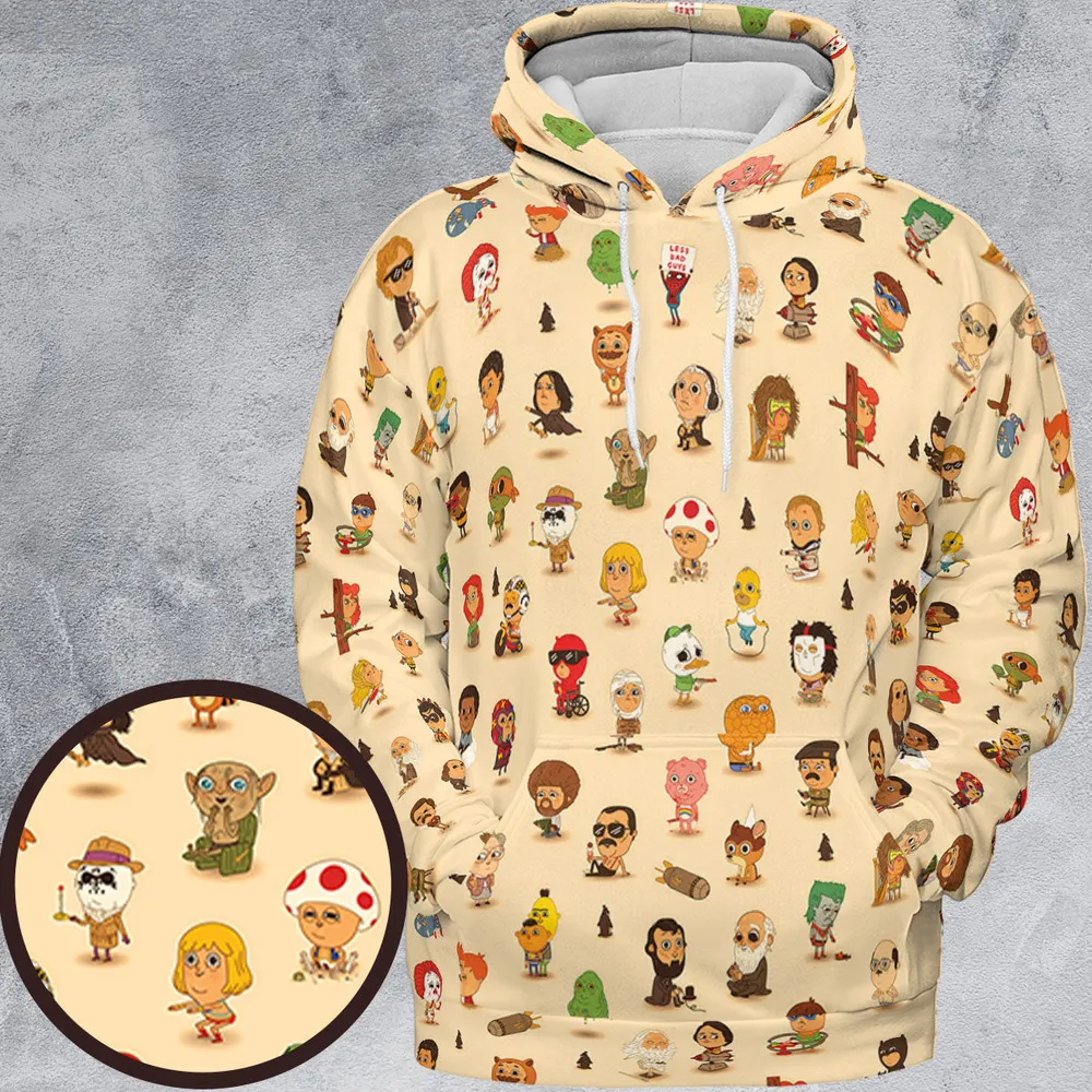 Mini Famous Characters All-over Print Hoodie - 2