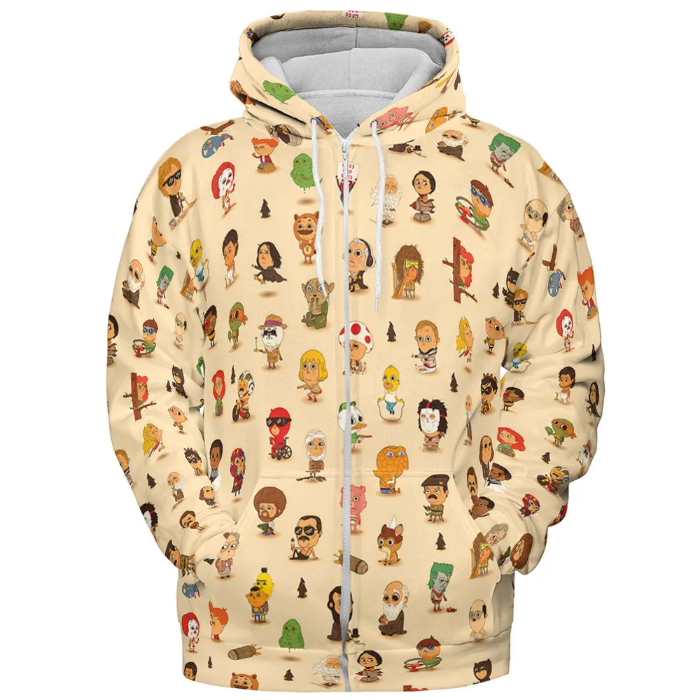 Mini Famous Characters All-over Print Hoodie - 4