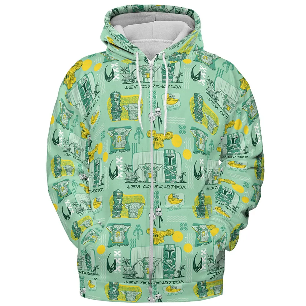 The Mandalorian Star Wars Aloha All-over Print Hoodie - 4
