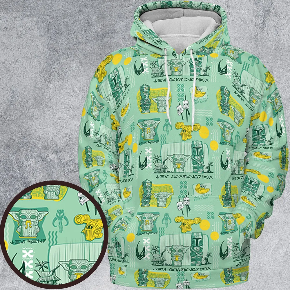 The Mandalorian Star Wars Aloha All-over Print Hoodie - 2